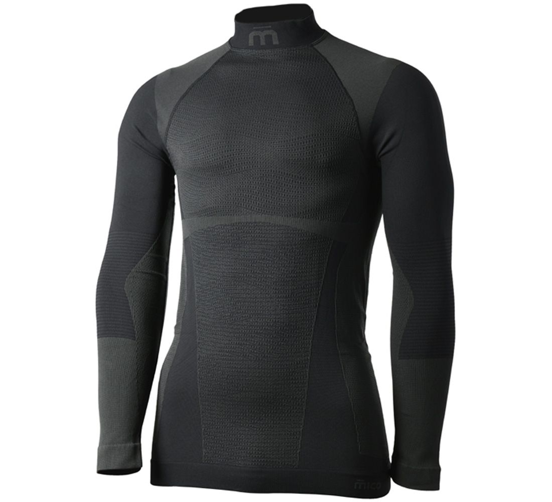 Mico MEN'S LONG SLEEVES MOCK NECK SHIRT WARM CONTROL SKINTECH IN01851