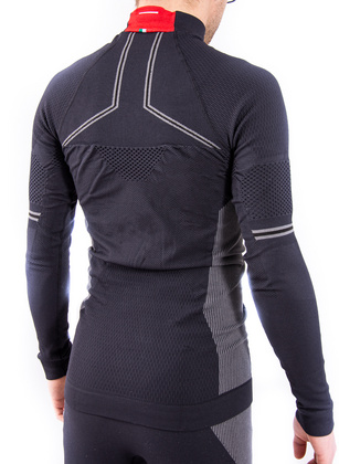 Mico MEN'S LONG SLEEVES MOCK NECK SHIRT M1 SKINTECH IN07021