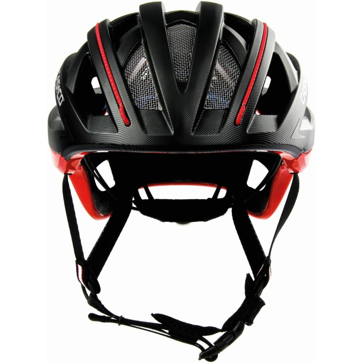 Casco CUDA2 STRADA BLACK - RED STRUTURE, cycling helmet