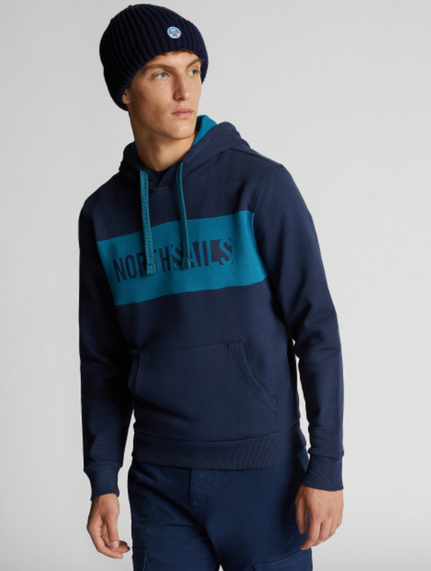 North Sails Organic fleece sweatshirt with hood 691638