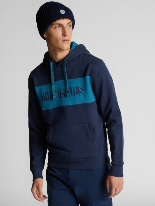 North Sails Organic fleece sweatshirt with hood 691638