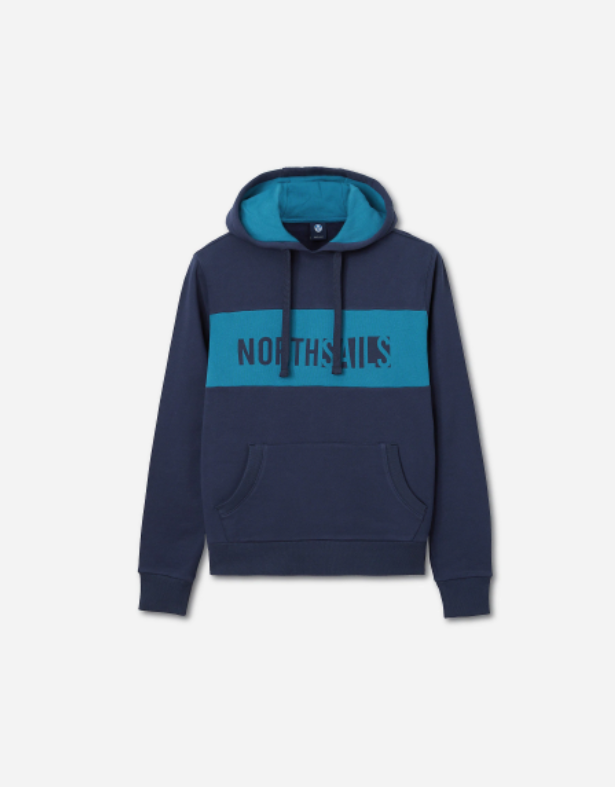 North Sails Organic fleece sweatshirt with hood 691638