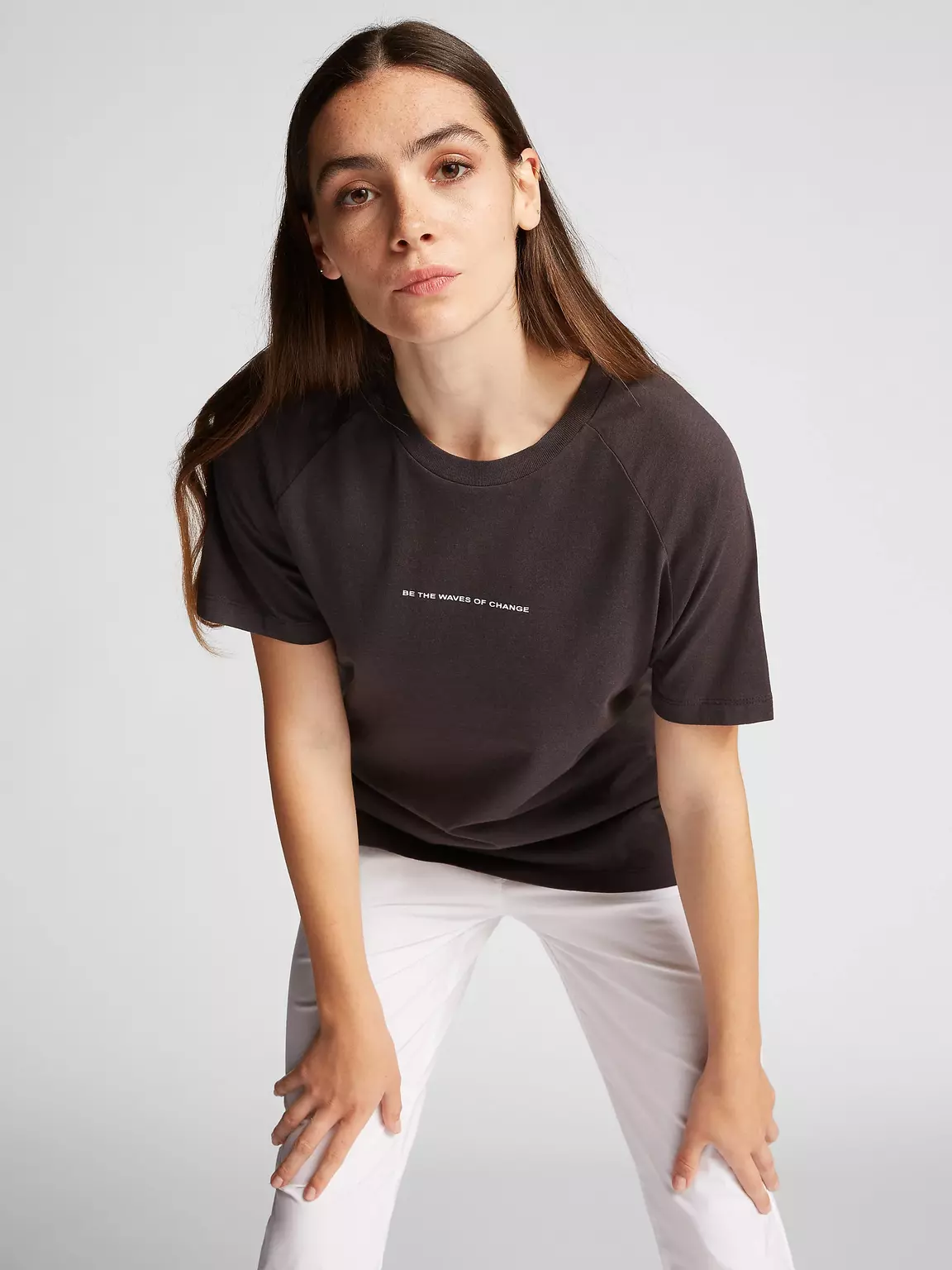 North Sails WOMEN'S ORGANIC COTTON AND BAMBOO BLENDED T - SHIRT WITH LETTERING 094138