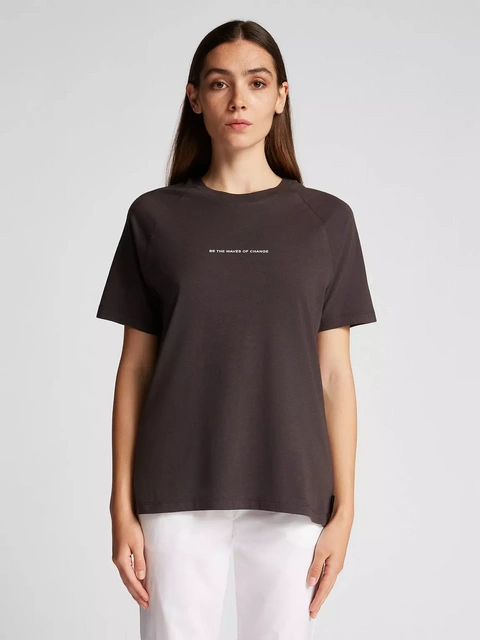 North Sails WOMEN'S ORGANIC COTTON AND BAMBOO BLENDED T - SHIRT WITH LETTERING 094138