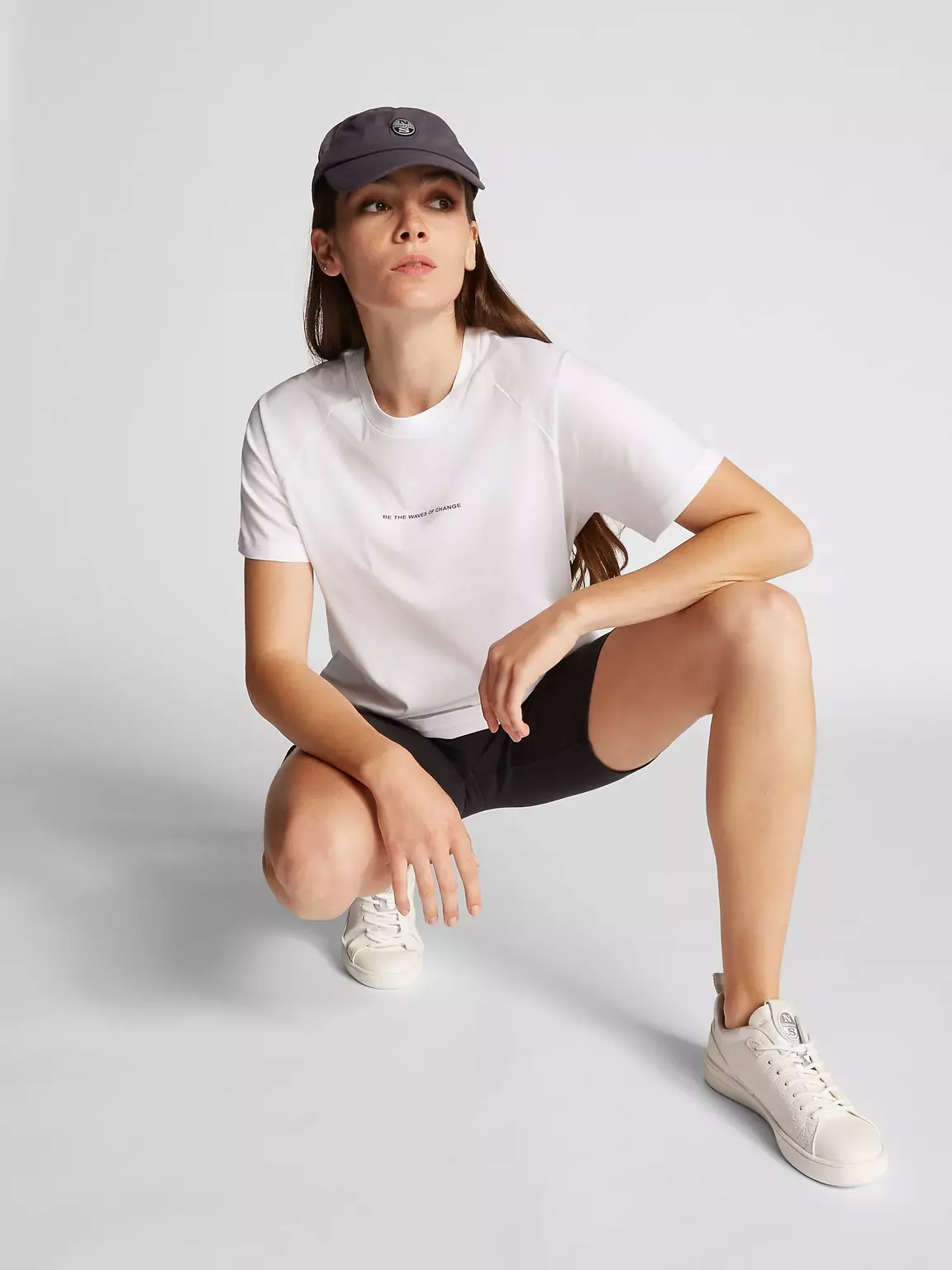 North Sails WOMEN'S ORGANIC COTTON AND BAMBOO BLENDED T - SHIRT WITH LETTERING 094138