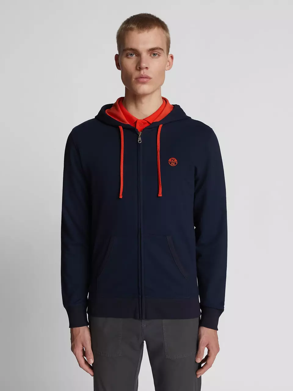 North Sails MEN'S SWEATSHIRT WITH ZIP AND HOOD 691007