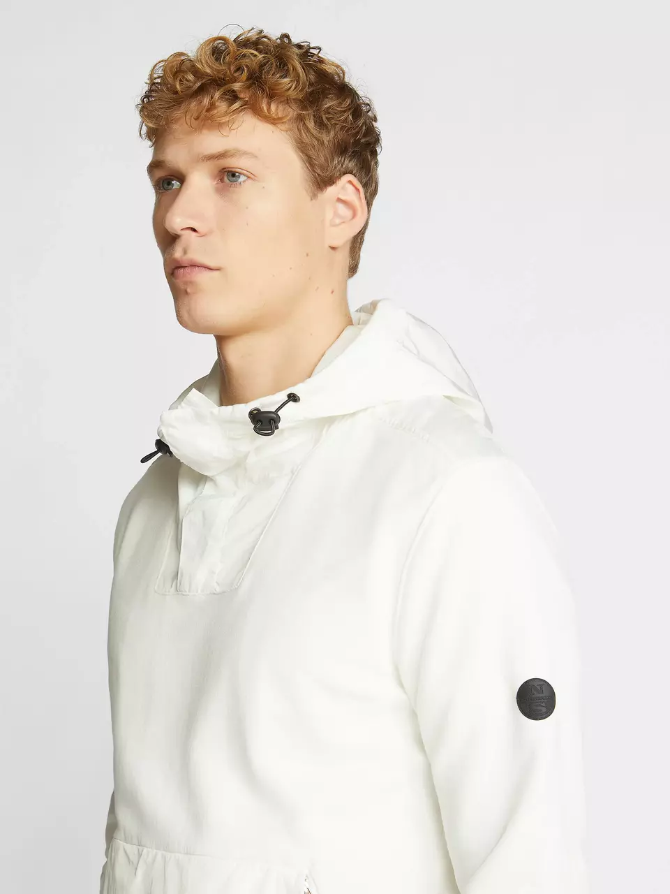 North Sails MEN'S SWEATSHIRT WITH HOOD AND RECYCLED NYLON DETAILS 421507