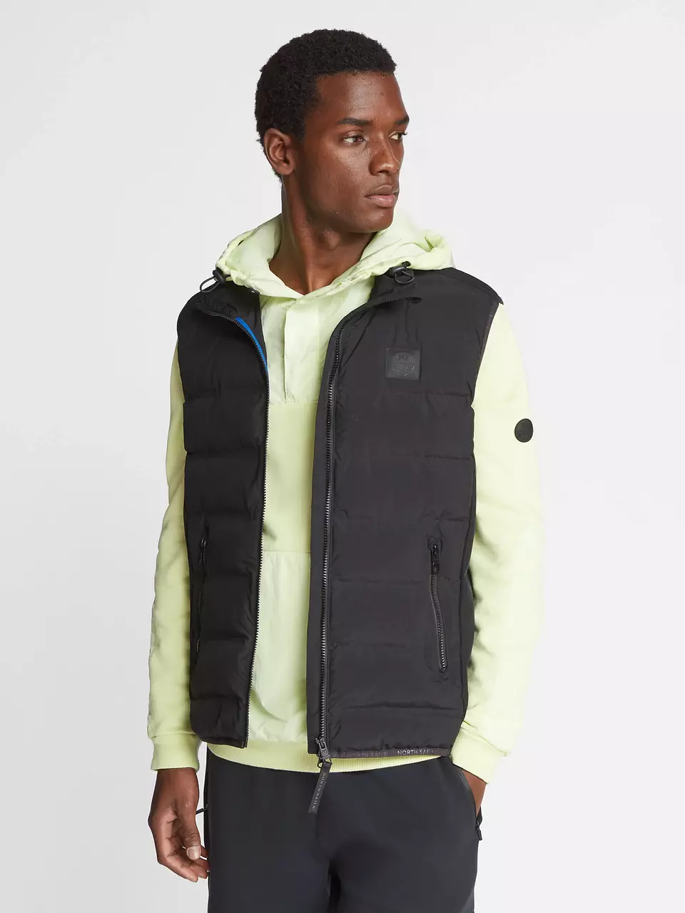 North Sails MEN'S SWEATSHIRT WITH HOOD AND RECYCLED NYLON DETAILS 421507