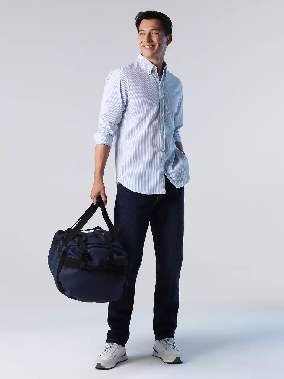 North Sails MEN'S SHIRT STRIPED COTTON SHIRT BUTTON DOWN 664252