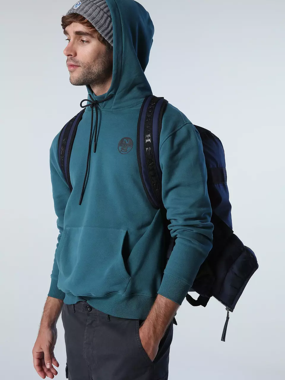 North Sails MEN'S HOODED SWEATSHIRT W/GRAPHIC 691048