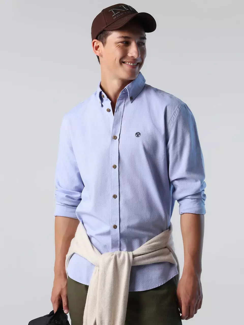 North Sails MEN'S SHIRT PRINTED CHAMBRAY SHIRT B.D 664219