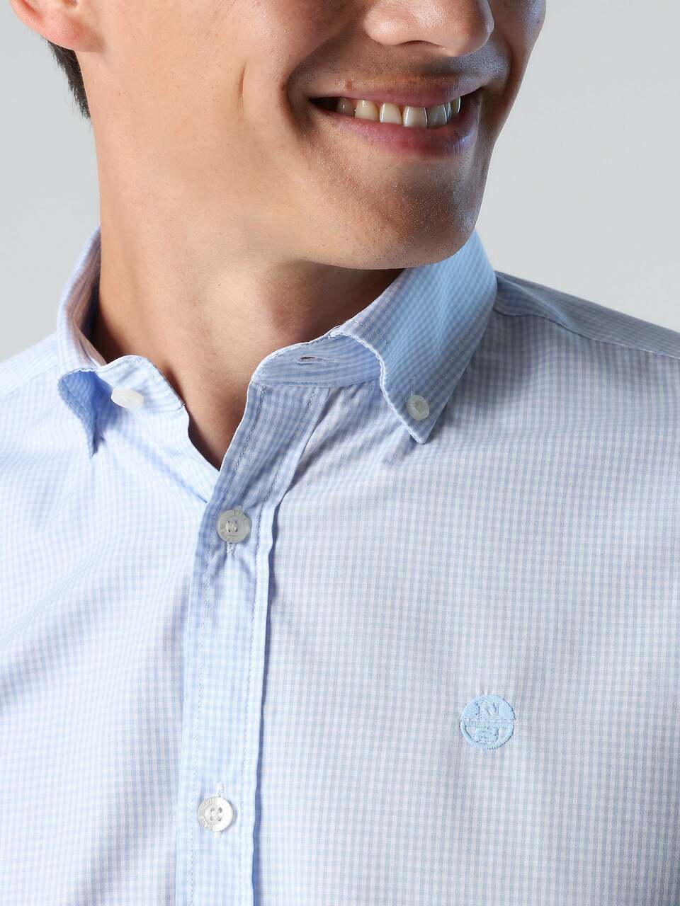 North Sails MEN'S SHIRT MINIGHIGAM POPLIN SHIRT B.D 664212