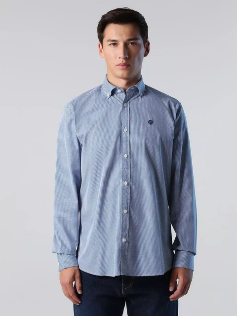 Picture of North Sails MEN'S SHIRT MINIGHIGAM POPLIN SHIRT B.D 664212