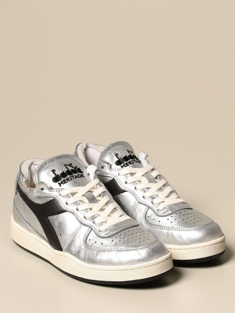 Picture of Diadora WOMEN'S SHOES / SNEAKERS MI BASKET ROW CUT SILVER USED W 201.177401
