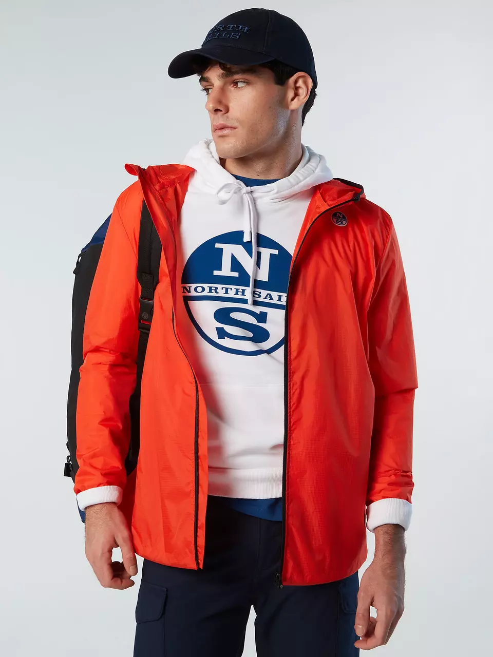 North Sails MEN'S SPINNAKER PACKABLE HOODIE JACKET 603202