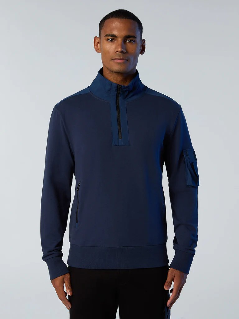 North Sails MEN'S HALF ZIP SWEATSHIRT WITH POCKET 691203