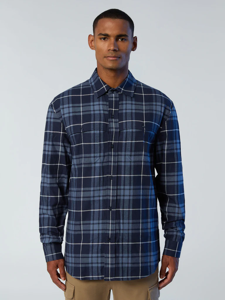North Sails MEN'S OVERSHIRT LONG SLEEVE REGULAR SPREAD COLLAR 664286