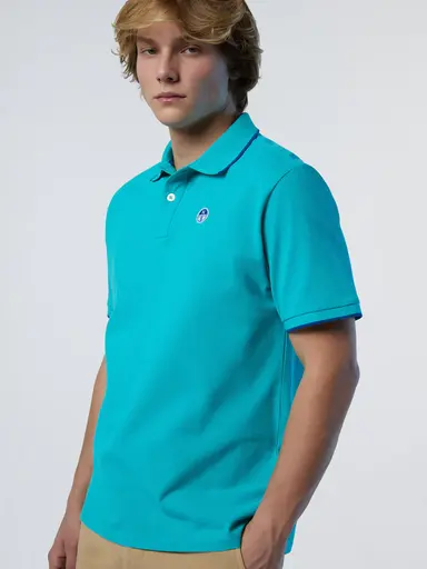 Nort Sails POLO SHORT SLEEVE COLLAR WITH STRIPED IN CONTRAST 692452