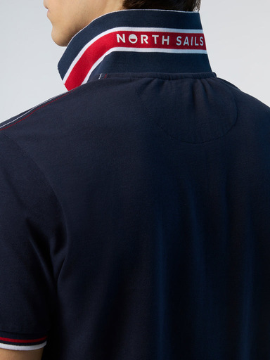 North Sails POLO SHORT SLEEVE WITH CONTRAST SHOULDER STITCHING 692455