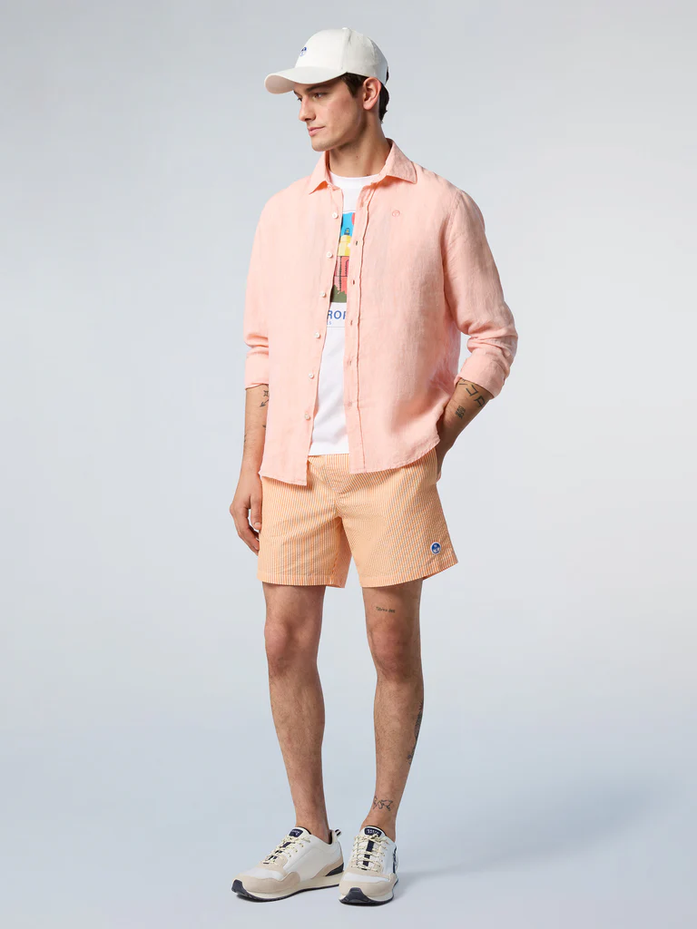 North Sails SHIRT LONG SLEEVE REGULAR SPREAD COLLAR, men's long shirt