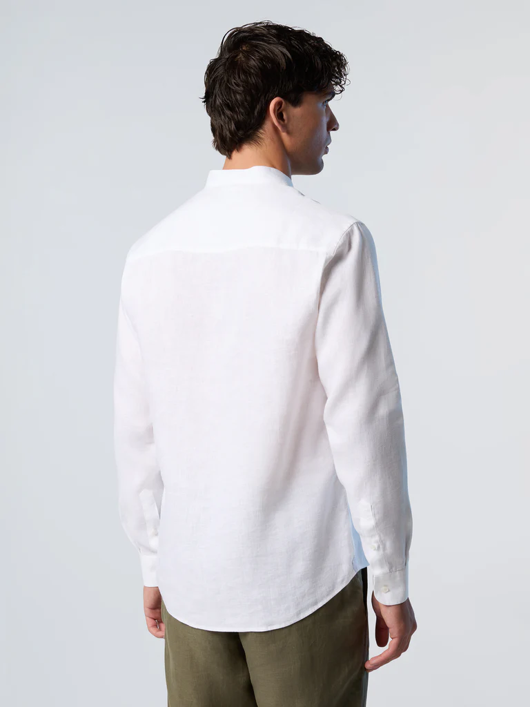 North Sails SHIRT LONG SLEEVE REGULAR MANDARIN COLLAR, men's long shirt