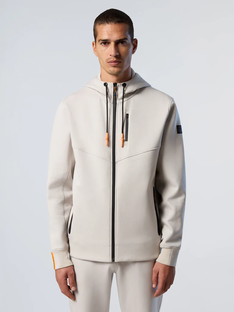 North Sails HOODED FULL ZIP SWEATSHIRT W/LOGO, men's sweatshirt