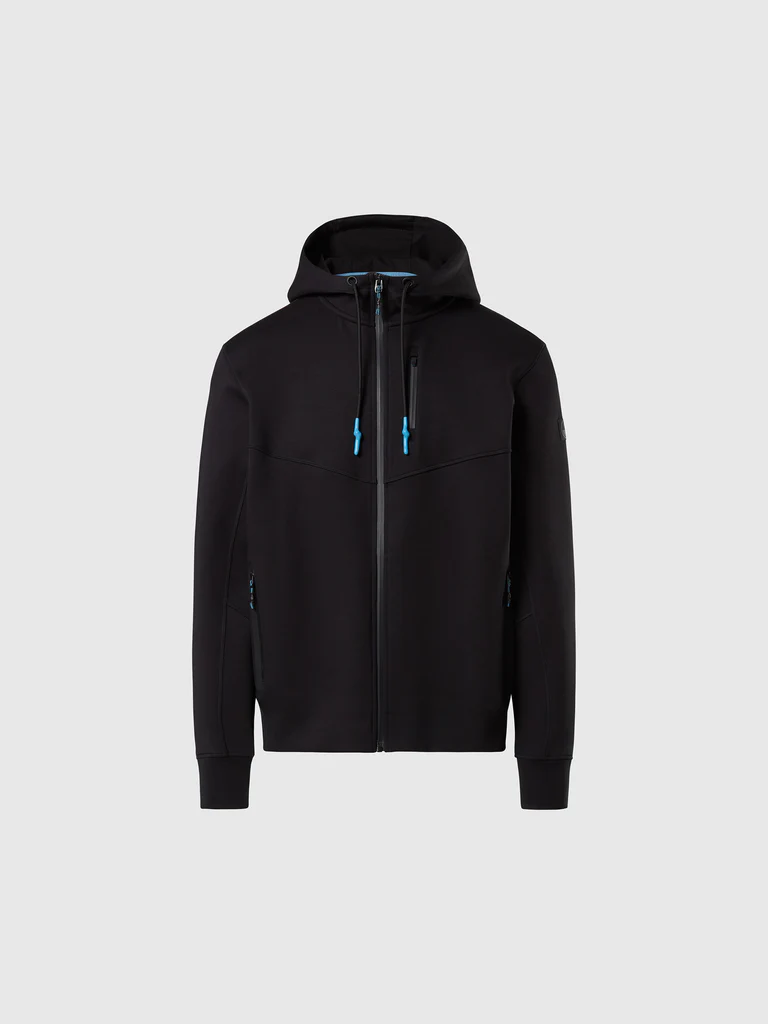 North Sails HOODED FULL ZIP SWEATSHIRT W/LOGO, men's sweatshirt