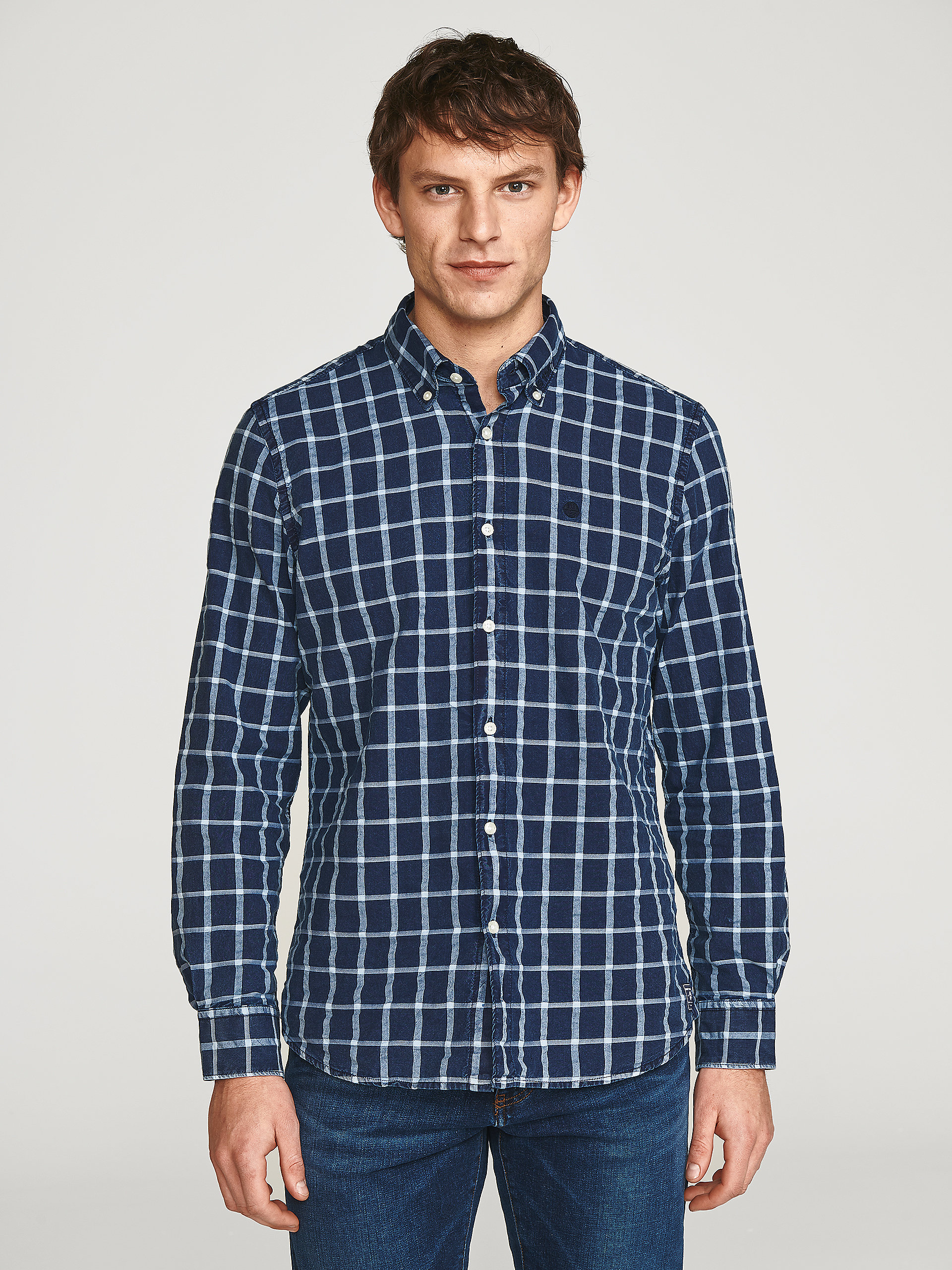 North Sails REGULAR FIT CHECK COTTON SHIRT 663533