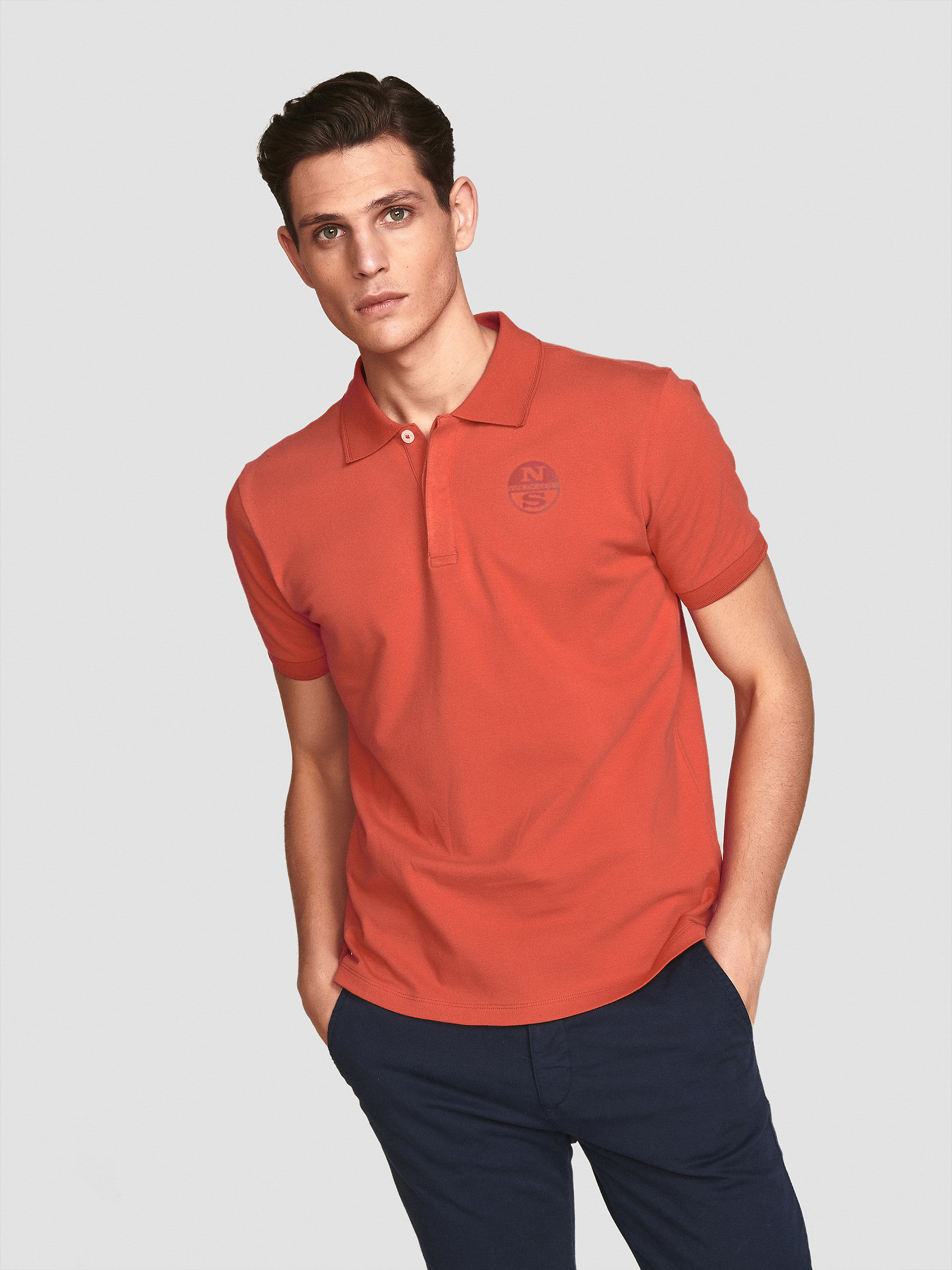 North Sails MEN'S T - SHIRT STRETCH CONTRAST POLO 692276