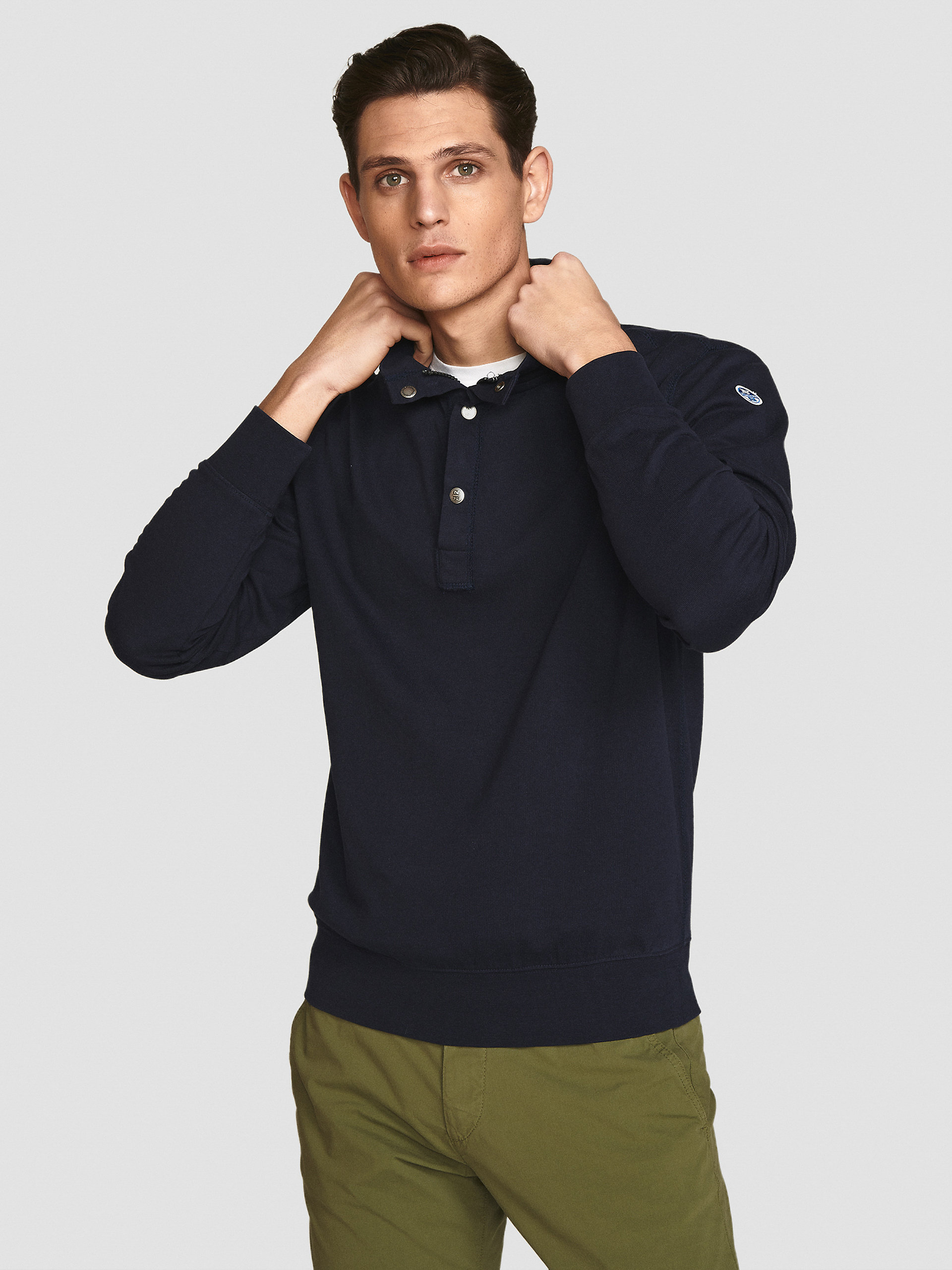 North Sails MEN'S SWEATER STAND COLLAR SWEATSHIRT 691489