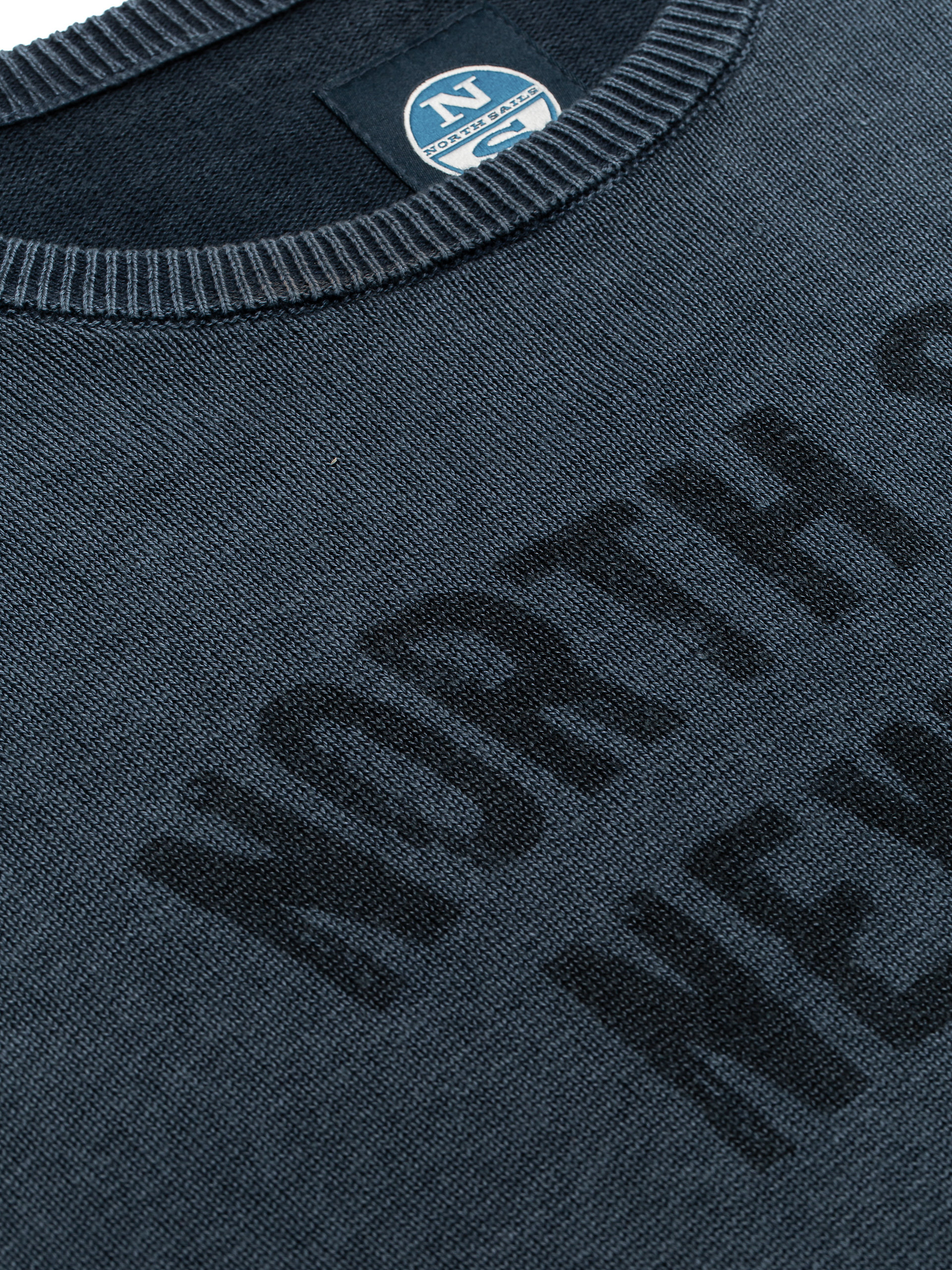 North Sails PRINT COTTON AND VISCOSE BLEND SWEATER 698508