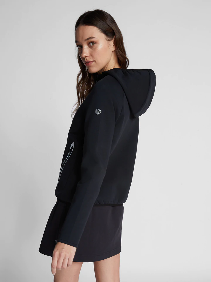 North Sails RECYCLED SCUBA MAJICA WITH ZIP AND HOOD 093649