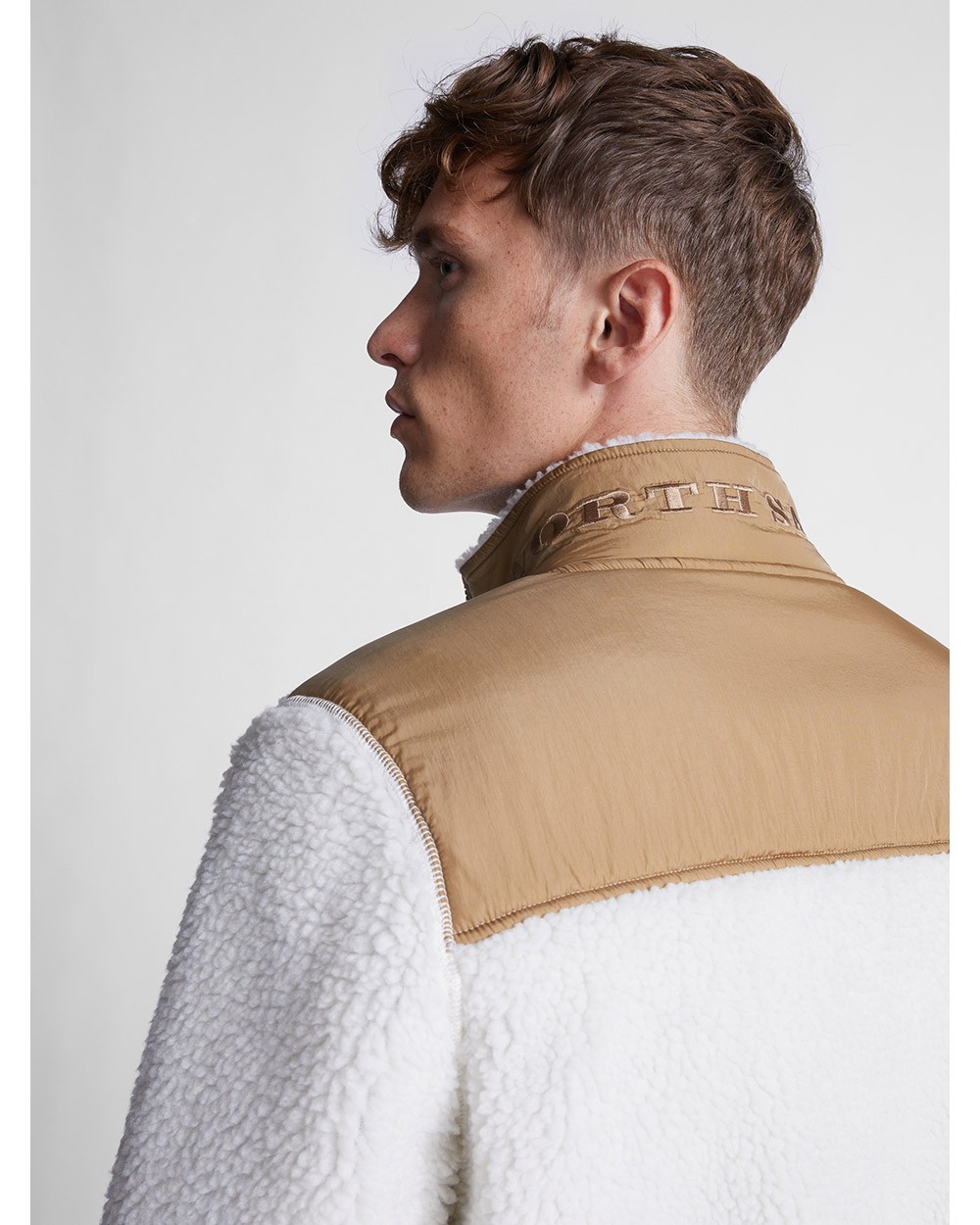 North Sails HIGH-NECK CURLY FLEECE, flis džemper JAKNA WITH NYLON DETAILS 691633