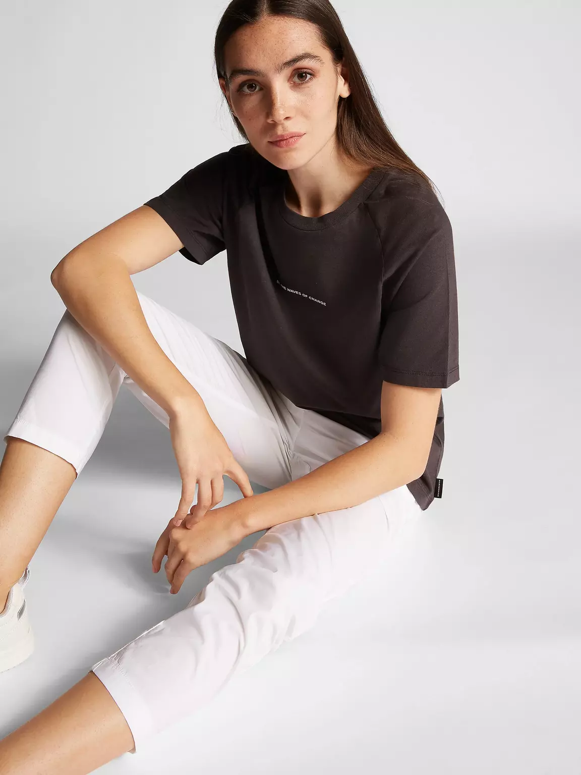 North Sails ŽENSK. ORGANIC COTTON AND BAMBOO BLENDED MAJICA WITH LETTERING 094138