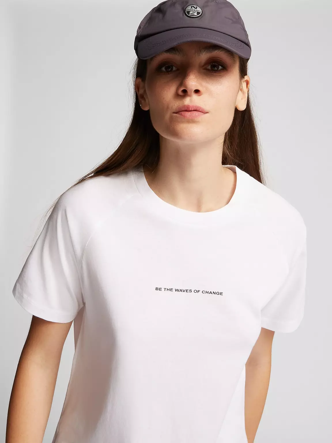 North Sails ŽENSK. ORGANIC COTTON AND BAMBOO BLENDED MAJICA WITH LETTERING 094138