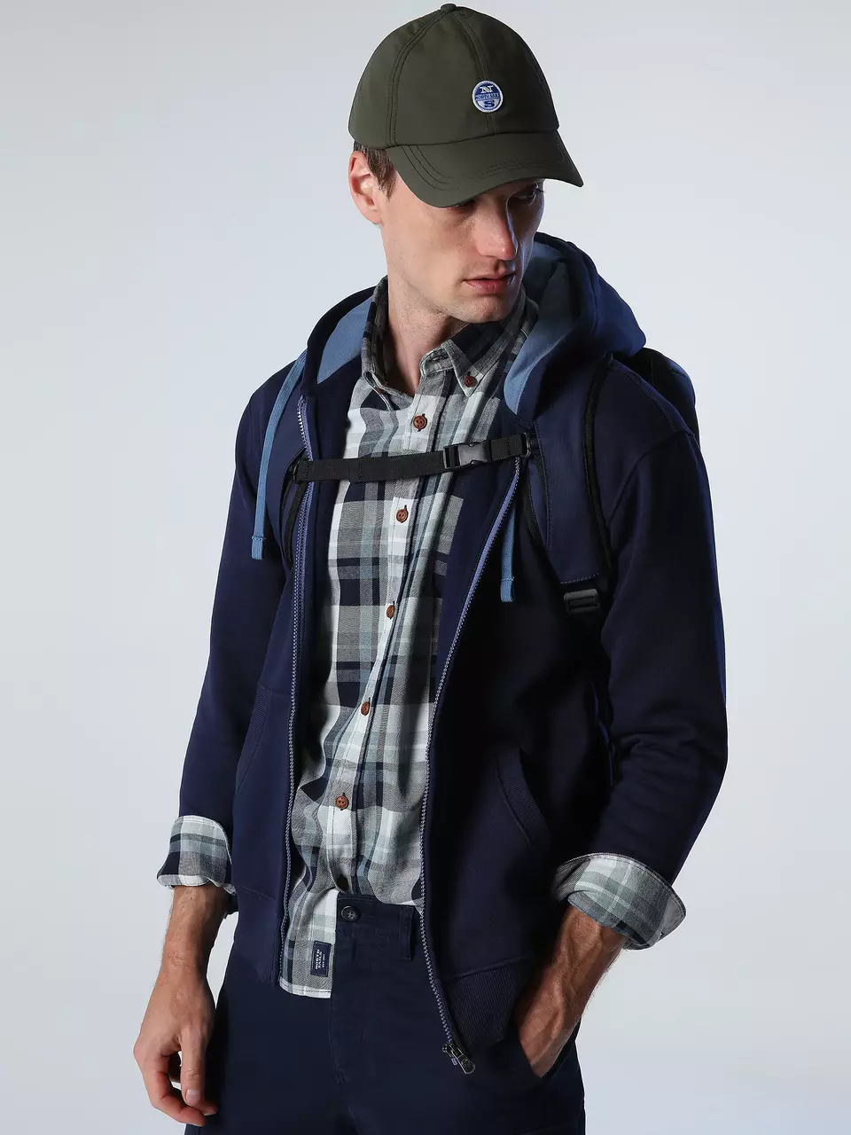 North Sails MUŠK. HOODIE FULL ZIP MAJICA W/LOGO 691032