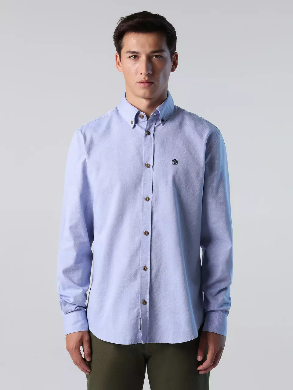 North Sails MUŠK. MAJICA PRINTED CHAMBRAY SHIRT B.D 664219
