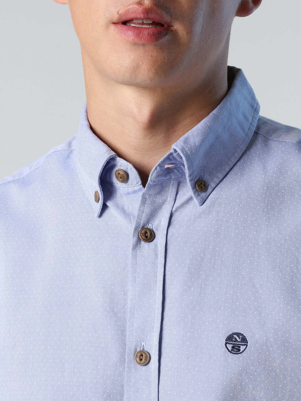 North Sails MUŠK. MAJICA PRINTED CHAMBRAY SHIRT B.D 664219