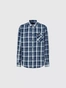 North Sails MUŠK. MAJICA INDIGO CHECK SHIRT B.D 664217