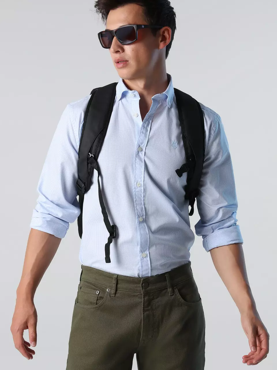 North Sails MUŠK. MAJICA MINIGHIGAM POPLIN SHIRT B.D 664212