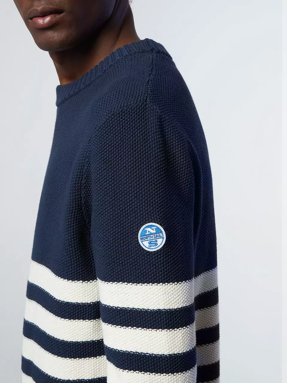 North Sails MUŠKI PULOVER CREWNECK WITH STRIPES 7GG699567