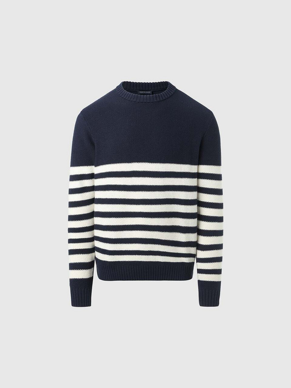 North Sails MUŠKI DŽEMPER CREWNECK WITH STRIPES 7GG699567