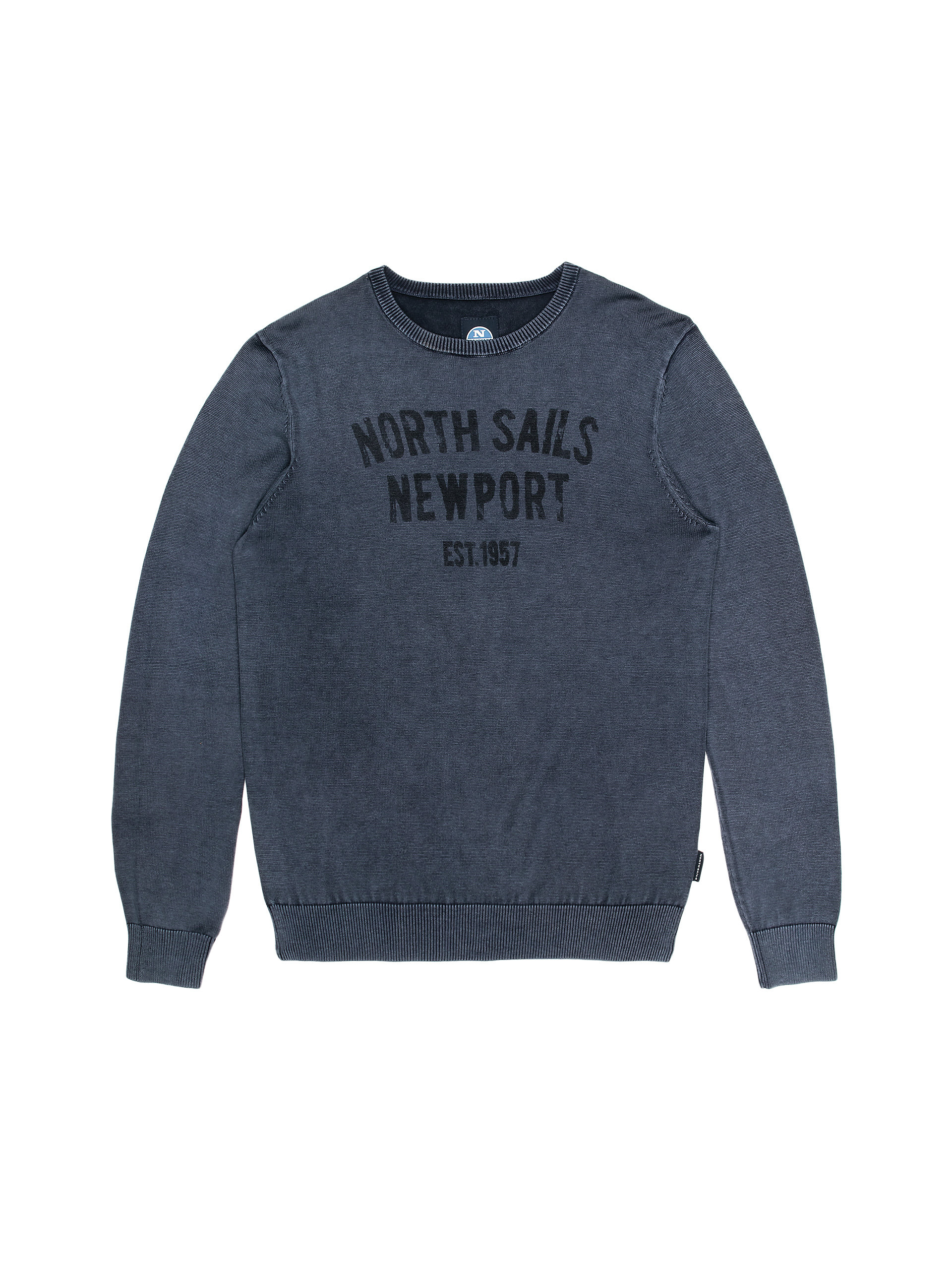 North Sails PRINT COTTON AND VISCOSE BLEND SWEATER 698508