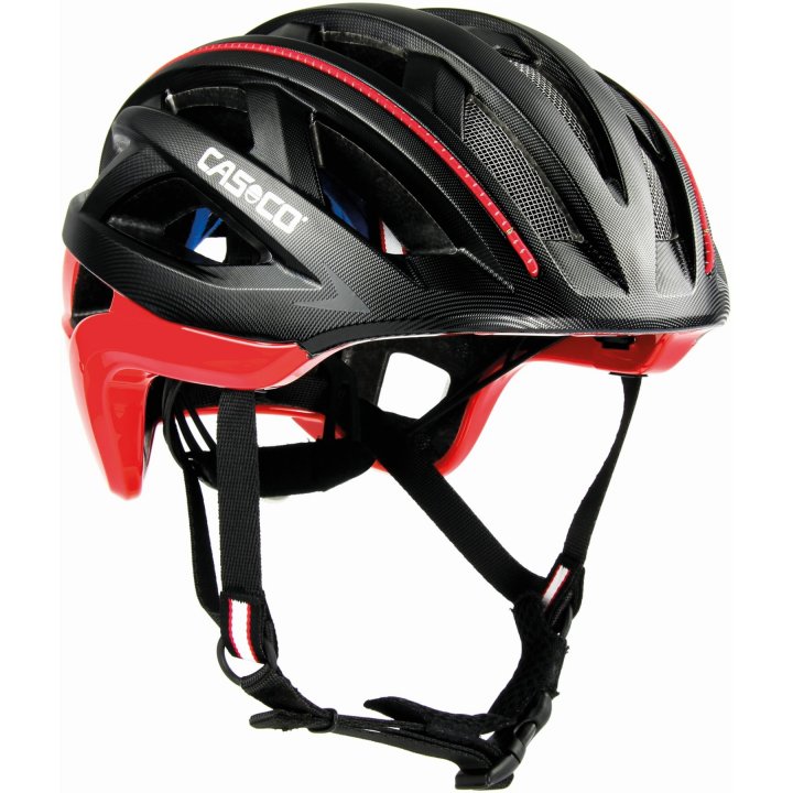 Casco CUDA2 STRADA BLACK-RED STRUTURE, kolesarska čelada