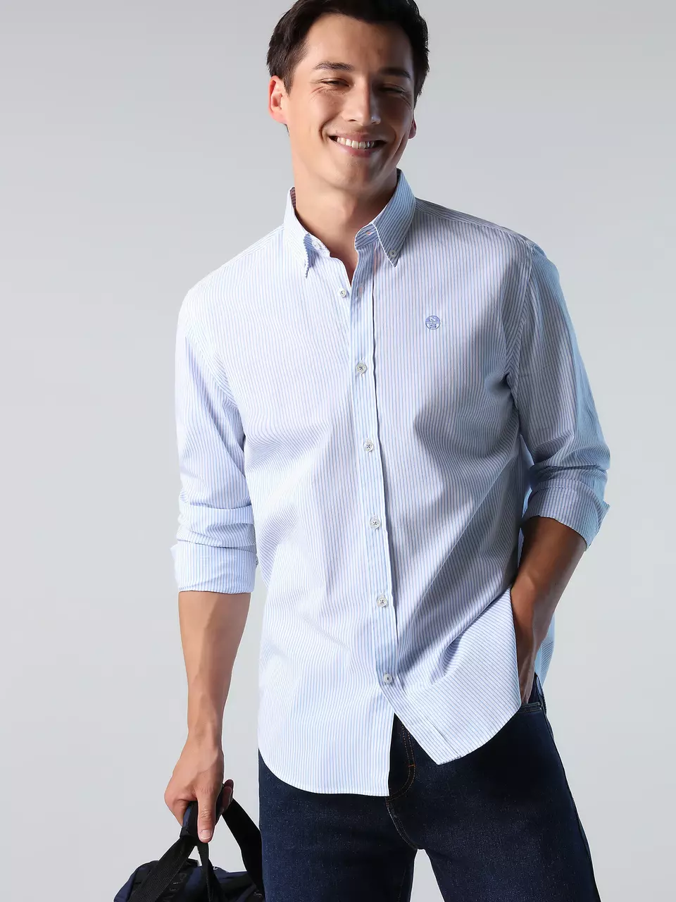 North Sails MOŠKA SRAJCA STRIPED COTTON SHIRT BUTTON DOWN 664252