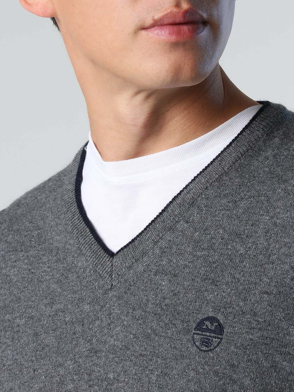 North Sails MOŠKI PULOVER V NECK 12GG 699514