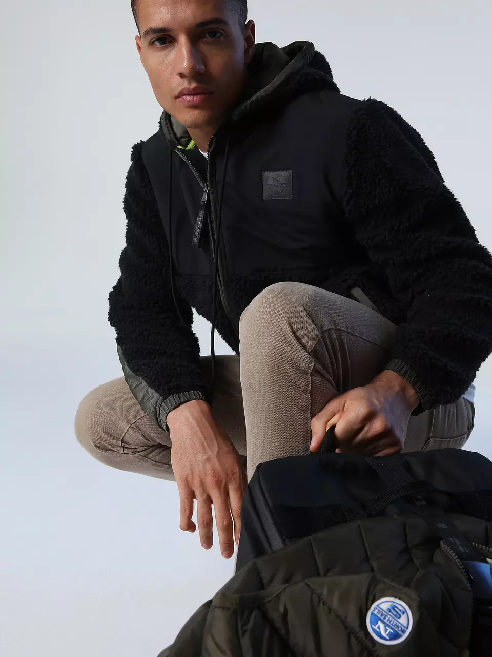 North Sails MOŠKA JOPA S KAPUCO HOODIE FULL ZIP SWEATSHIRT W/LOGO 691046