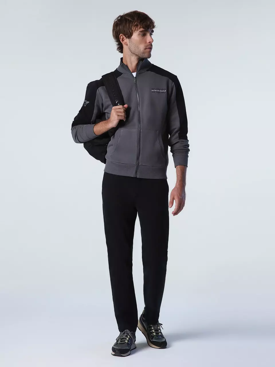 North Sails MOŠKA JOPA FULL ZIP SWEATSHIRT W/GRAPHIC 691051