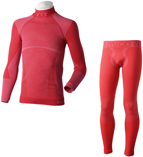 Mico KID'S SHIRT+TIGHT PANTS WARM CONTROL BX02858, športno spodnje perilo