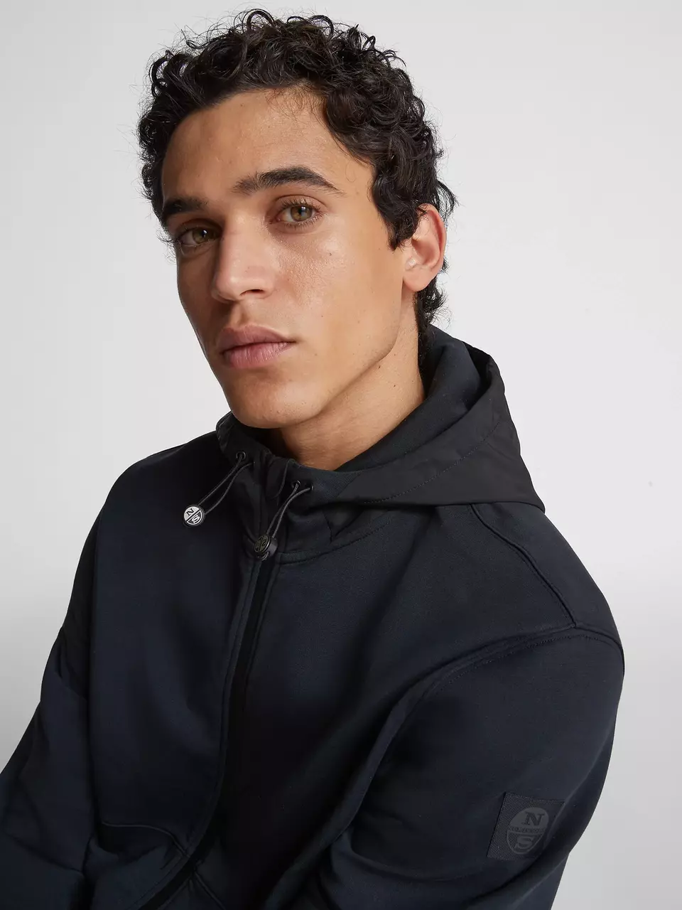 North Sails FULL ZIP SWEATSHIRT W/GRAPHIC 691013, pulover s kapuco